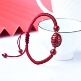 Taoist Turtle Shell Vermilion Wealth-Attracting Bracelet